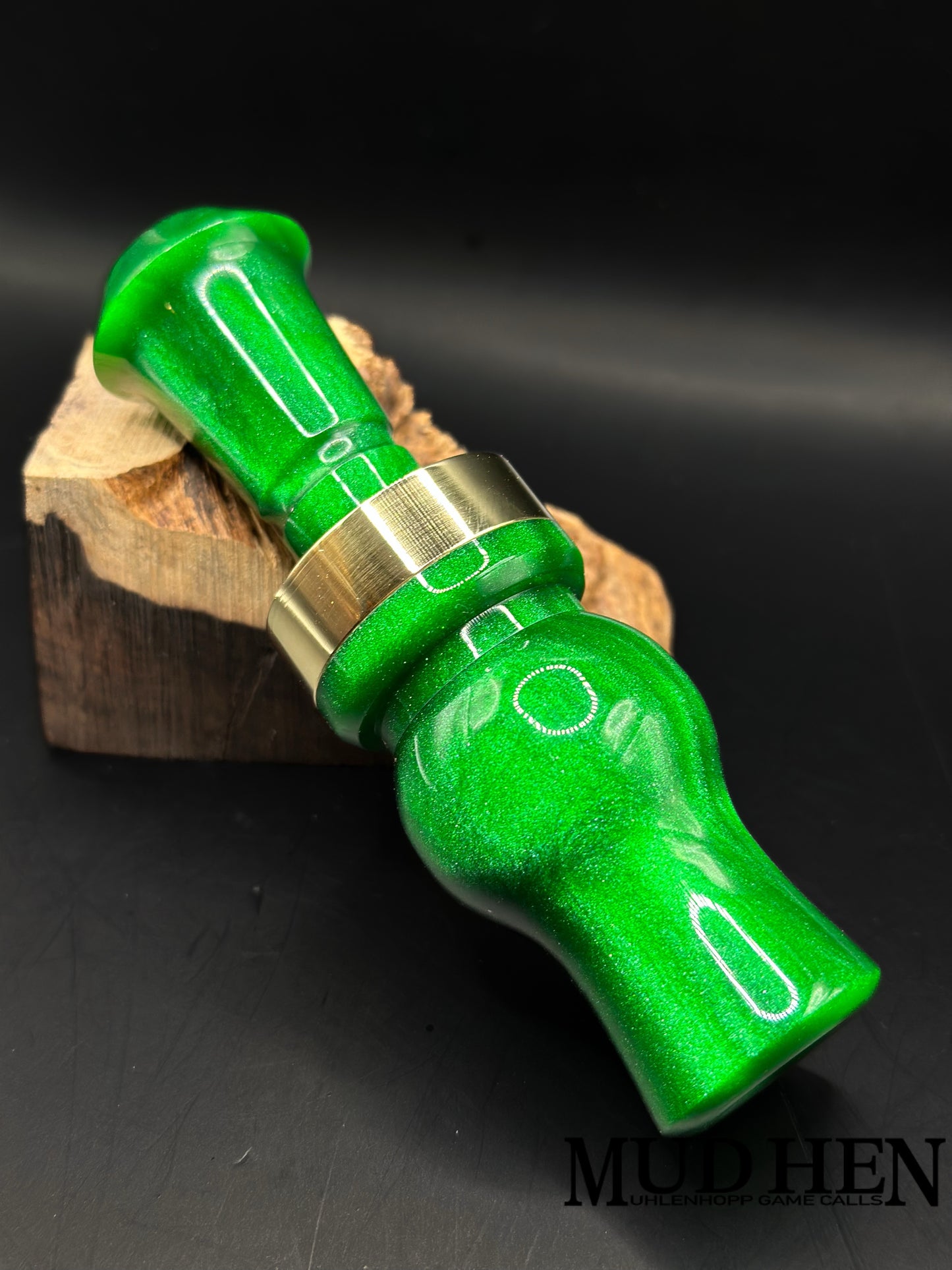 Custom Hand Turned Mud Hen Green Pearl Acrylic