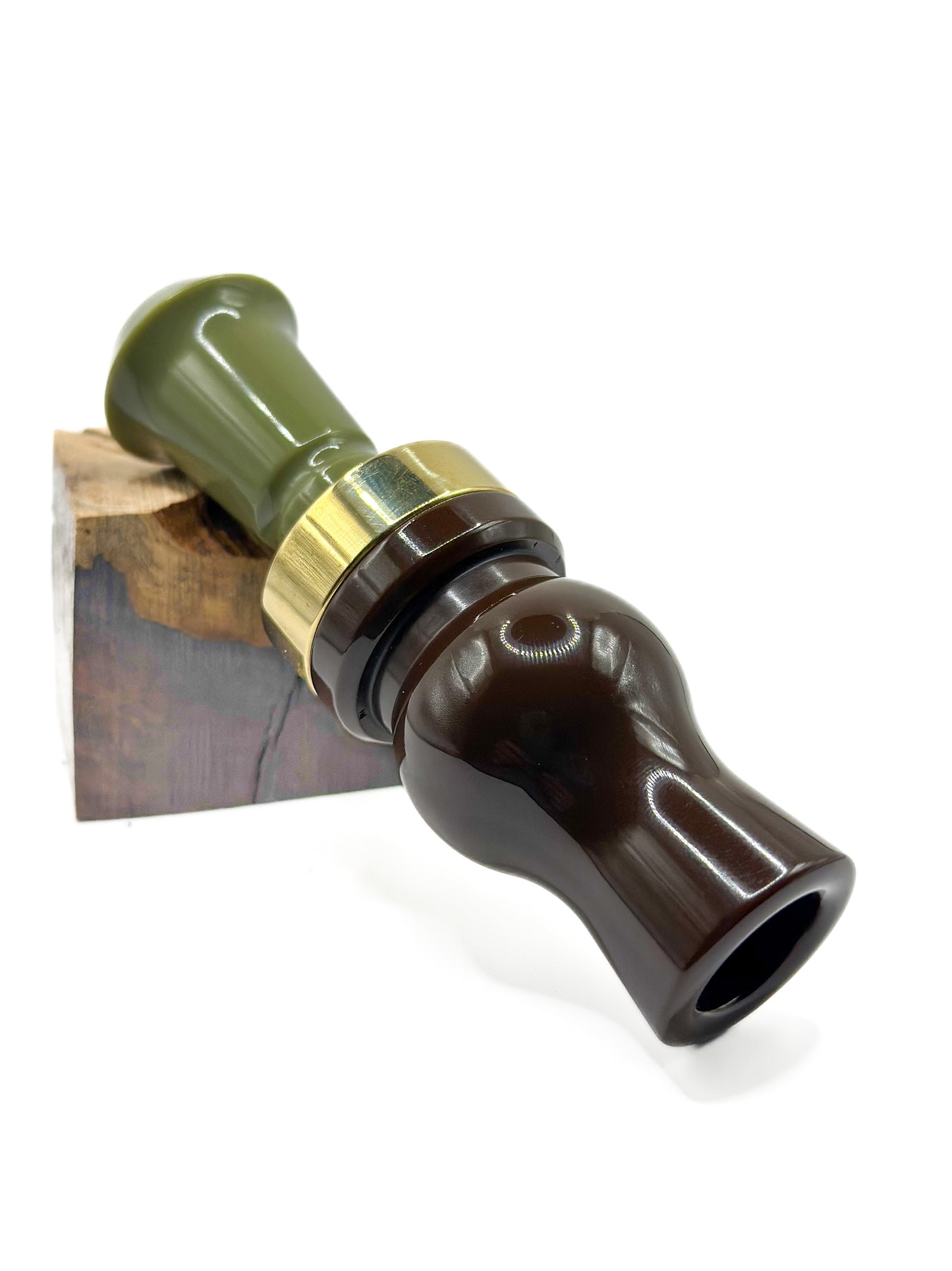 Mud Hen Single Reed. Brown and Olive acrylic