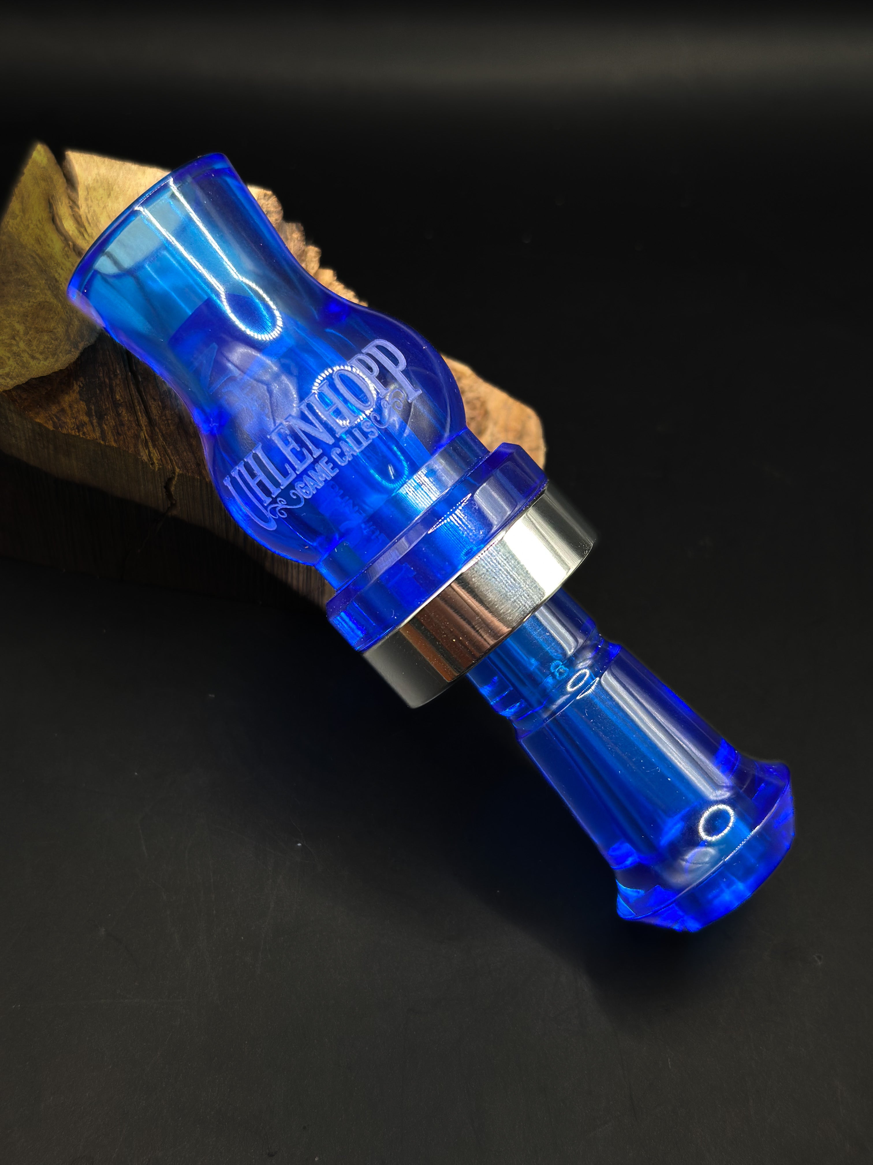 Mud Hen Single Reed Transparent Blue Acrylic – Uhlenhopp Game Calls