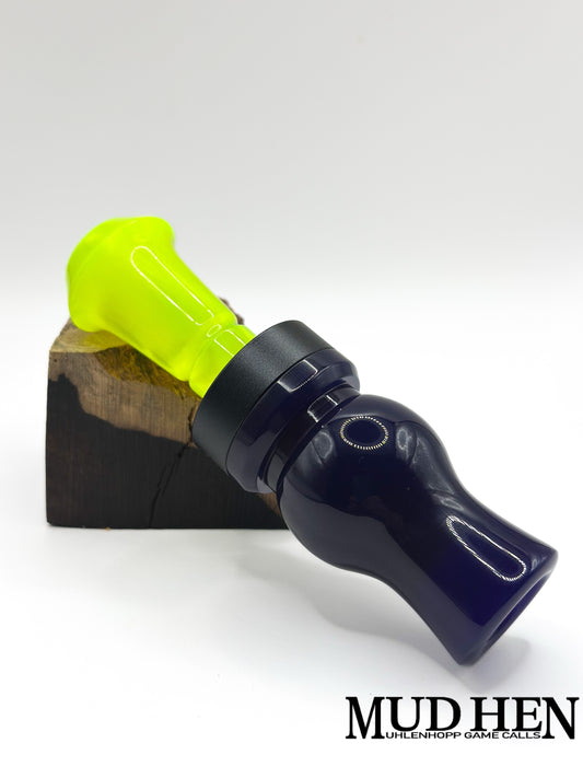 Custom Hand Turned Mud Hen Purple Torch Fluorescent Green Pearl